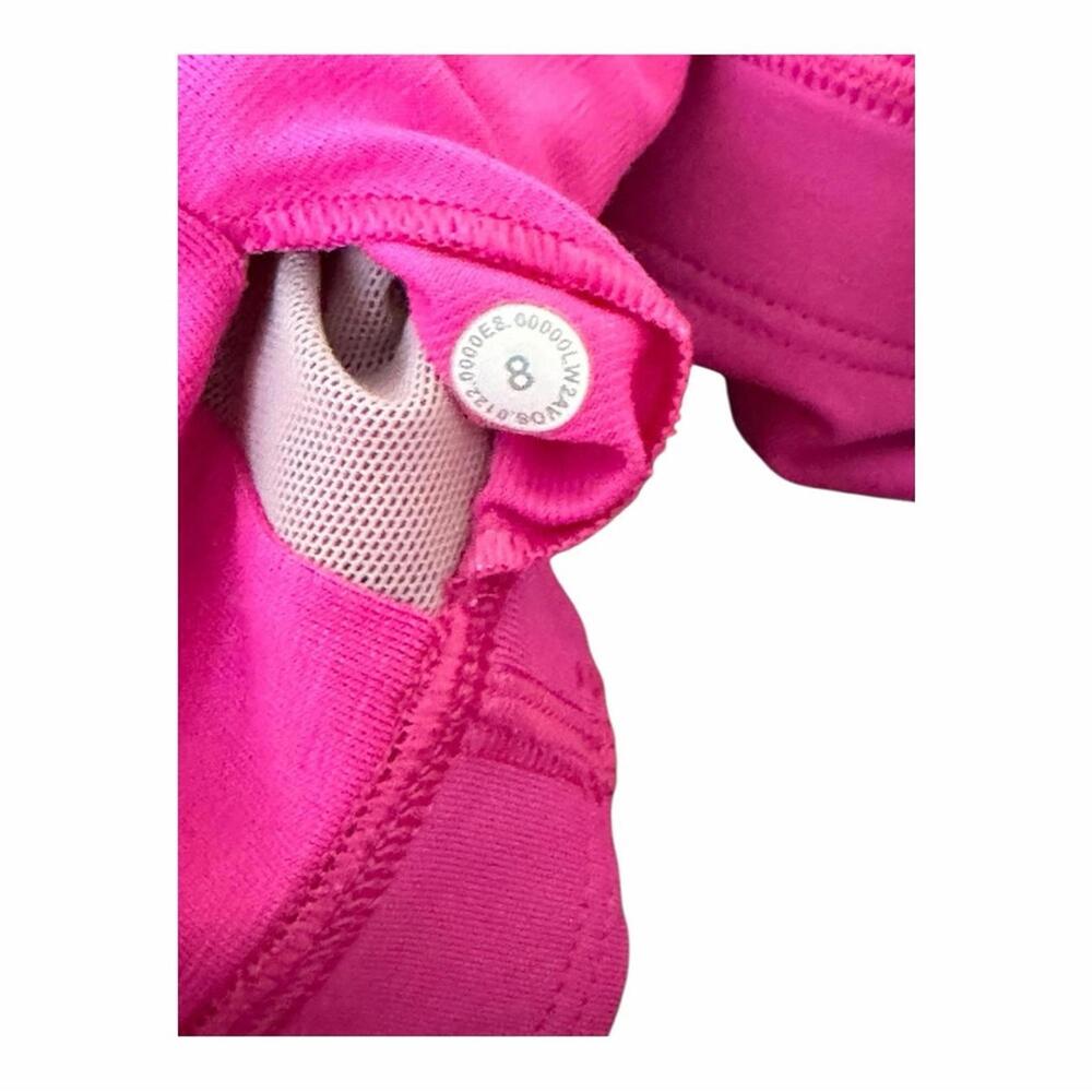 LULULEMON Energy Longline Bra Archive Color Raspberry Glow Size 8 LW2AVOS - Picture 5 of 5